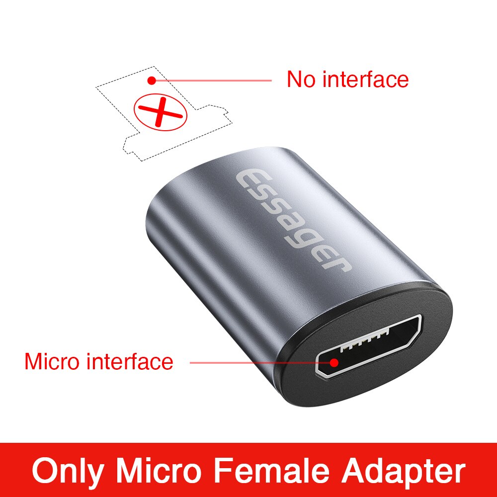 Essager USB Micro adaptateur magnétique pour iPhone Xiaomi Samsung Micro USB femelle à Type C mâle aimant Micro convertisseurs connecteur: Micro Female Adapter