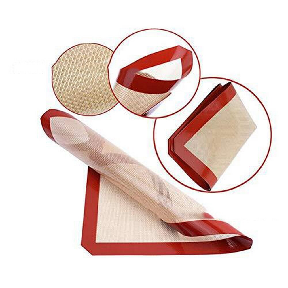 Non-stick matkvalitet silikon bakmatta bakplåt bakade bakverk säkerhetsverktyg rullande deg matta stor storlek 30 x 40cm kökstårta