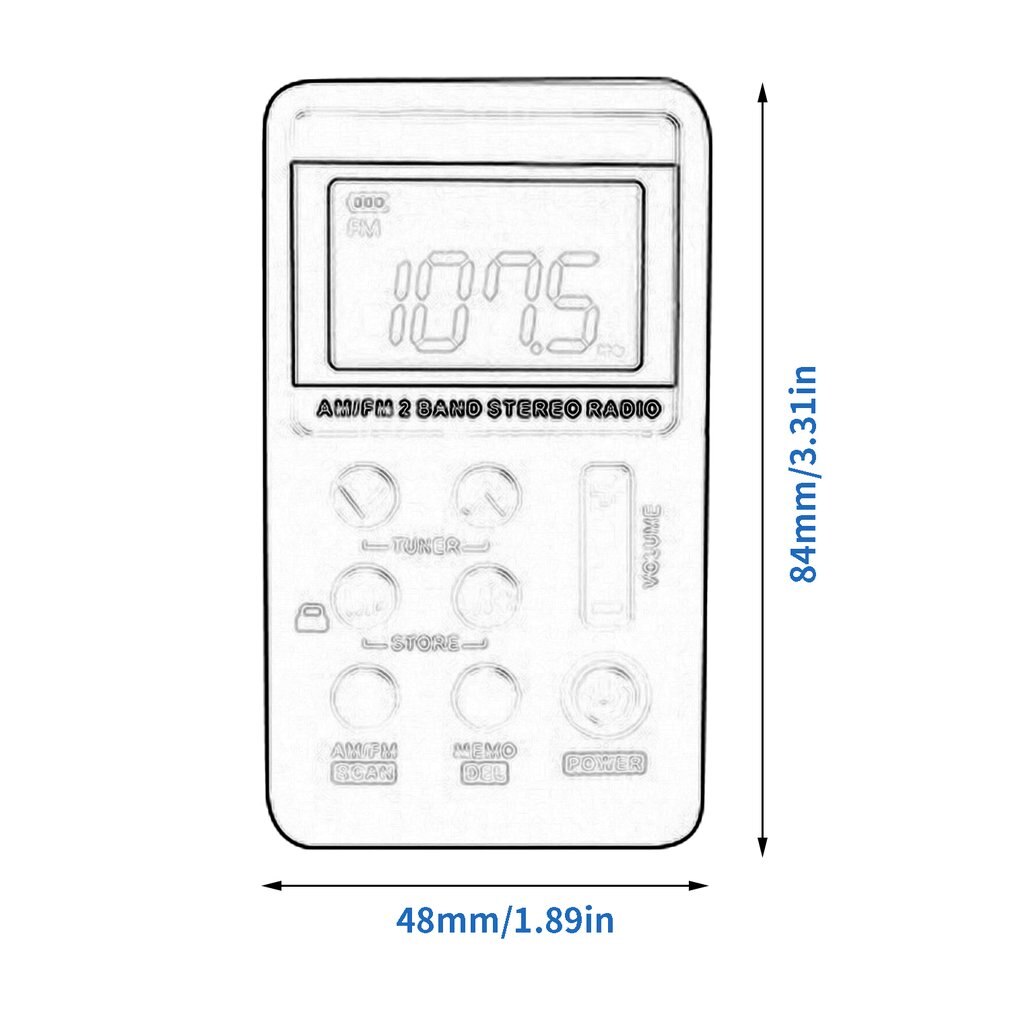 Mini Draagbare Radio Handheld Digitale Am Fm Usb Tf MP3 Player Speaker Oplaadbare