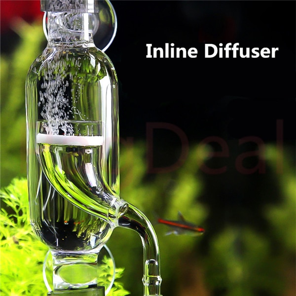 Aquatics Inline Diffuser 12/16 16/22 Glas CO2 Verstuiver Bubble Diffuser Reactor Injector Voor Geplant Aquaria Fish Tanks
