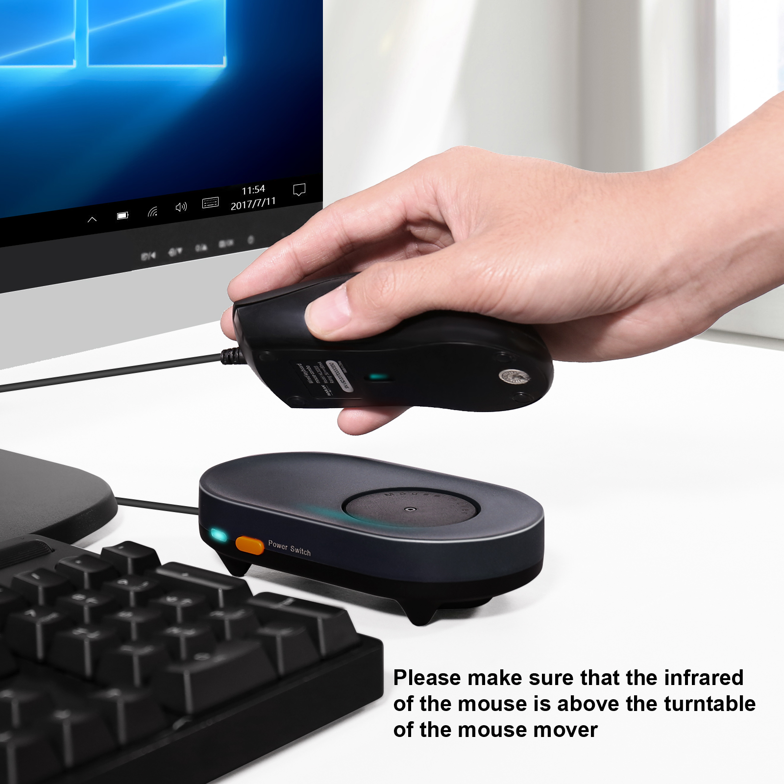 Mouse Jiggler Mouse Mover Mouse Movement Simulator with ON/Off Switch and USB Port Driver-Free Mouse Movement Simulation Mouse