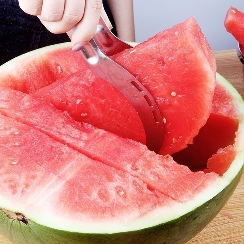 Keuken Gadgets Watermeloen Slicer Rvs Fruit Cutter Meloenen Mes Snelle Watermeloen Snijmachine Snijgereedschap