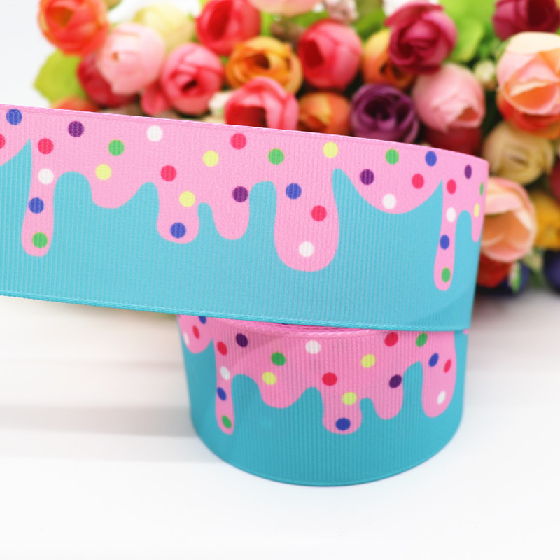 10 Yards 1.5 ''(38Mm) Cake, regenboog Gedrukt Grosgrain Linten Voor Haar Strikken Diy Handgemaakte Materialen Y19082302: 2