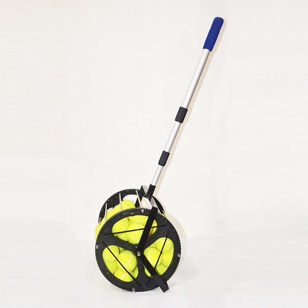 Tennisbal Picker Tennis Recycler Pick Up Manden Tennis Hof Schoonmaken Aids L-8 Tennis Opslag Tool 55 Tennis Ballen: Default Title