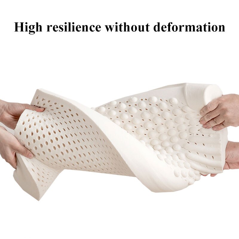 Oreiller orthopédique en pur latex naturel,literie de Thaïlande, soin correcteur pour le cou durant le sommeil, protection des vertèbres cervicales, santé du cou