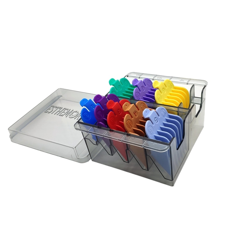Hair Clipper Guards Guides 8 Color Coded Cutting Guides,for All Wahl Clippers(with Box)