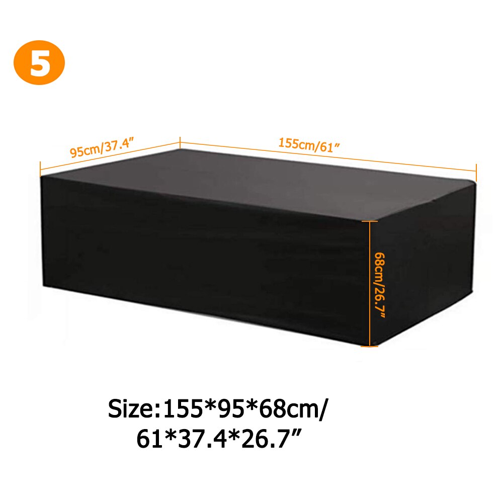 Waterproof L Shape Furniture Cover Outdoor UV-resistant Sofa Covers Garden Patio Yard Corner Oxford Cloth Furniture Rain Cover: 155x95x68cm