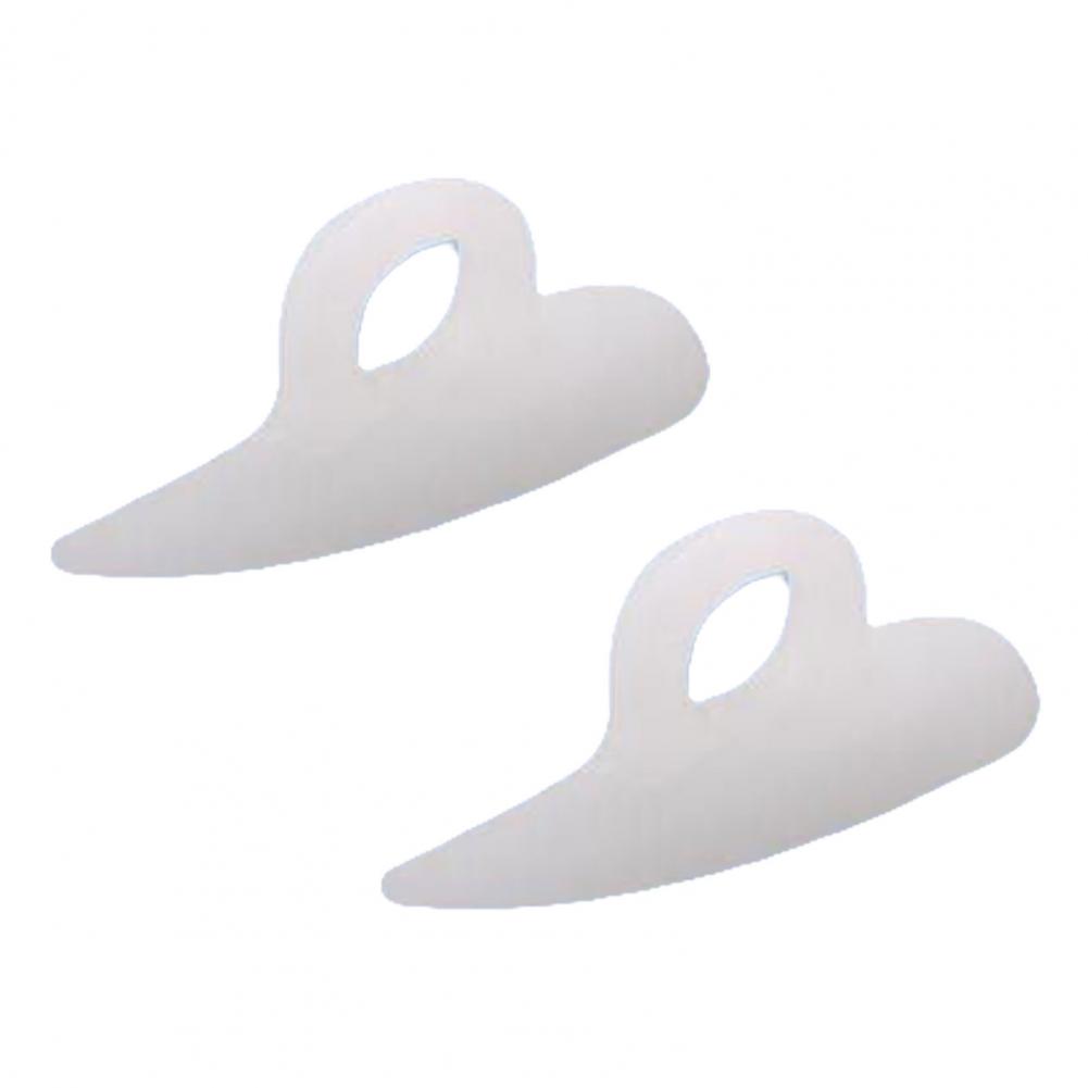 Corretor de dedo do pé com furo único, correção de garra firmemente de silicone, alisador de dedo, ferramenta de cuidados com os pés: Branco