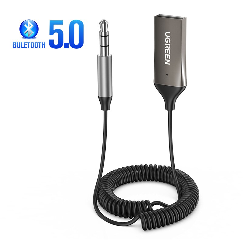 UGREEN Bluetooth Empfänger 5,0 Adapter Hände-kostenlos Wagen Bausätze AUX Audio- 3,5mm Klinke Musik kabellos Empfänger für Auto BT Absender: Bluetooth 5.0