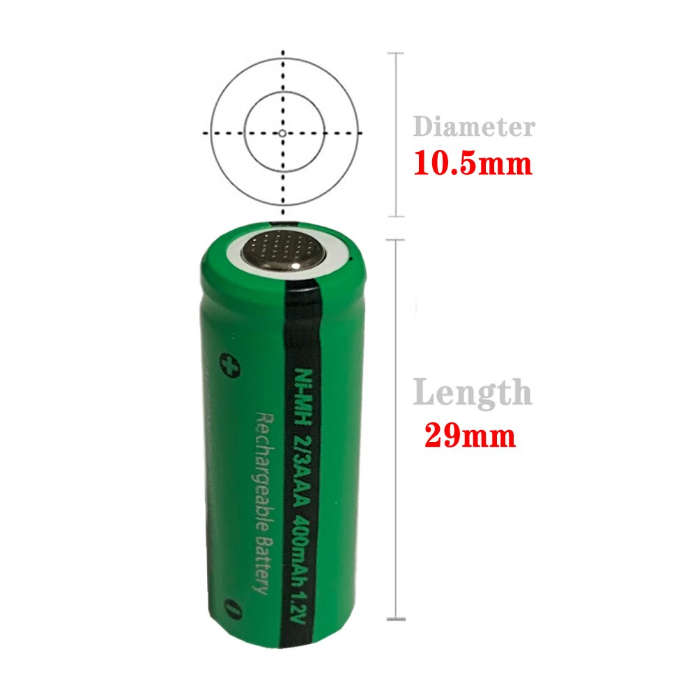 50pcs PKCELL 2/3 AAA battery 400mAh 1.2V 2/3AAA NI-MH Rechargeable Battery NiMh 2/3aaa Batteries Industrial flat top