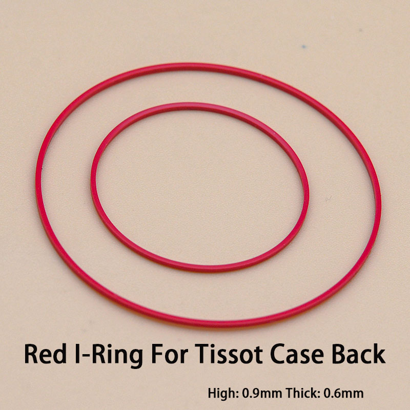 Red Gasket I-Ring 33-42MM Plastic Gasket Suitable For Tissot Watch Case Bottom Cover T035 Couturier 1853 Original Other