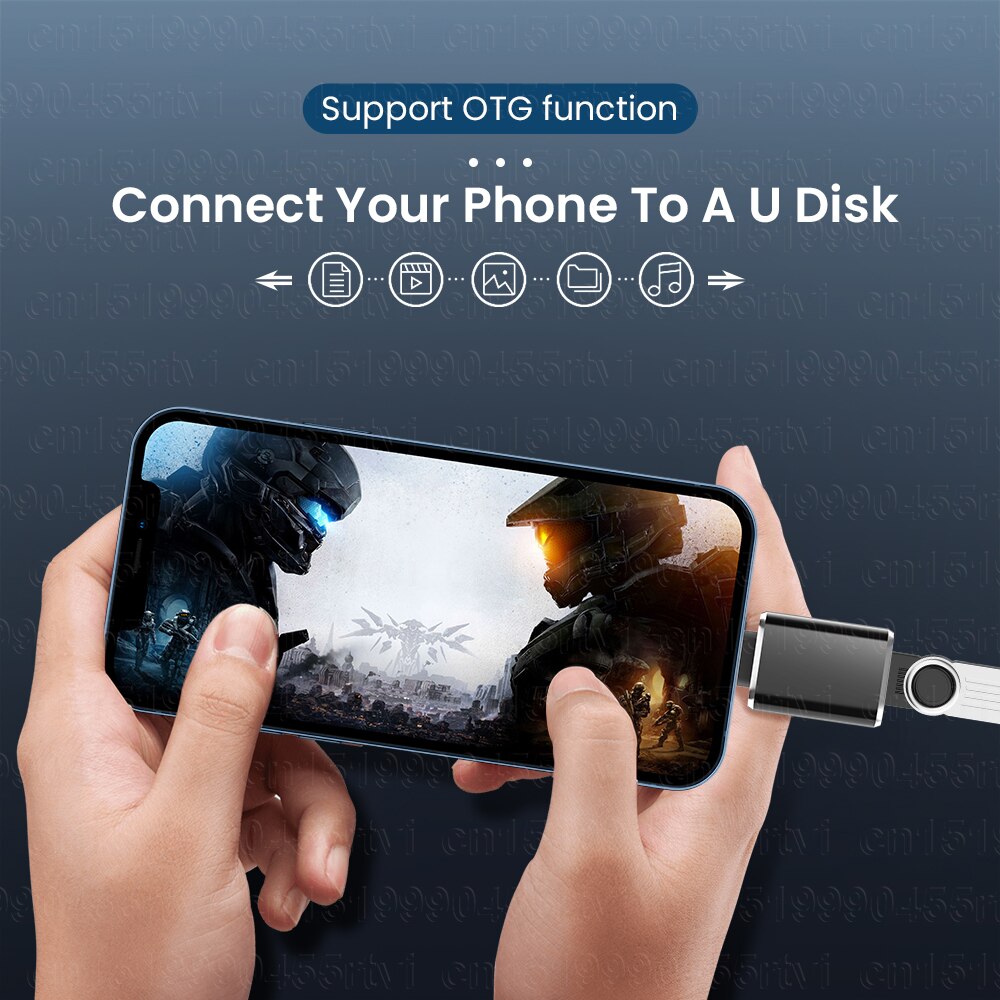 Adattatore OTG USB 3.0 per iPhone iOS 13 sopra trasmissione dati U Disk Mouse tastiera convertitore da USB a 8 Pin per iPhone 13 12 iPad