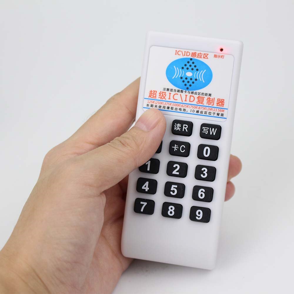 Handhållen 125 khz  -13.56 mhz frekvens rfid kopiator läsare skrivare id-kort kloner programmerare omskrivbara kort  em4305/t5577 uid