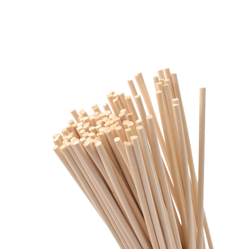 Difusor Carrizo de ratán de 3mm, palo de repuesto hecho a mano, palitos de ratán aromáticos, decoración del hogar, 100 Uds.