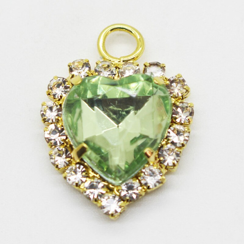 10 sztuk/partia koreański biżuteria akcesoria brzoskwinia serce pazur wiertła ściany pojedyncze wiszące rhinestone wisiorek: 3
