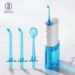 Soocas  w3 bærbar oral irrigator usb genopladelig vand tandtråd 2200 mah irrigator til rensning af tænder vandstråle tandstikker: Soocasw 3 youpin