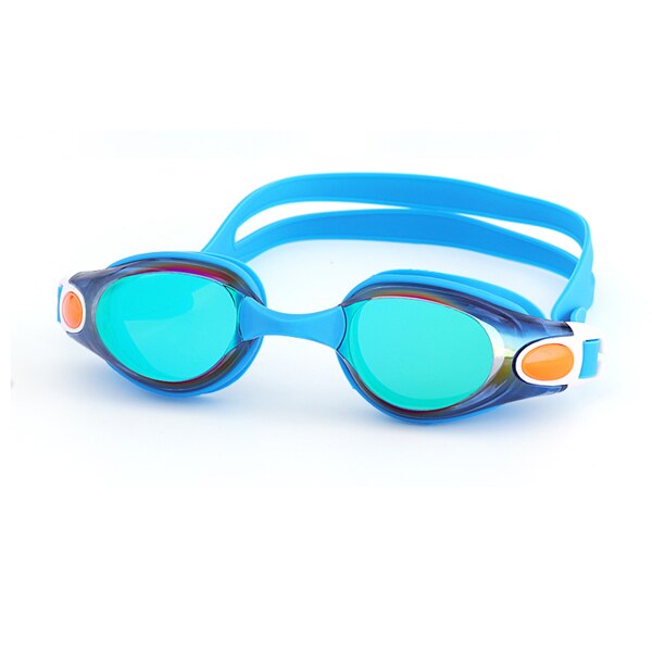 Voksne svømmebriller antidug mænd og kvinder silikone piscina arena vandtæt pool svømmebriller dykkerbriller: Blå