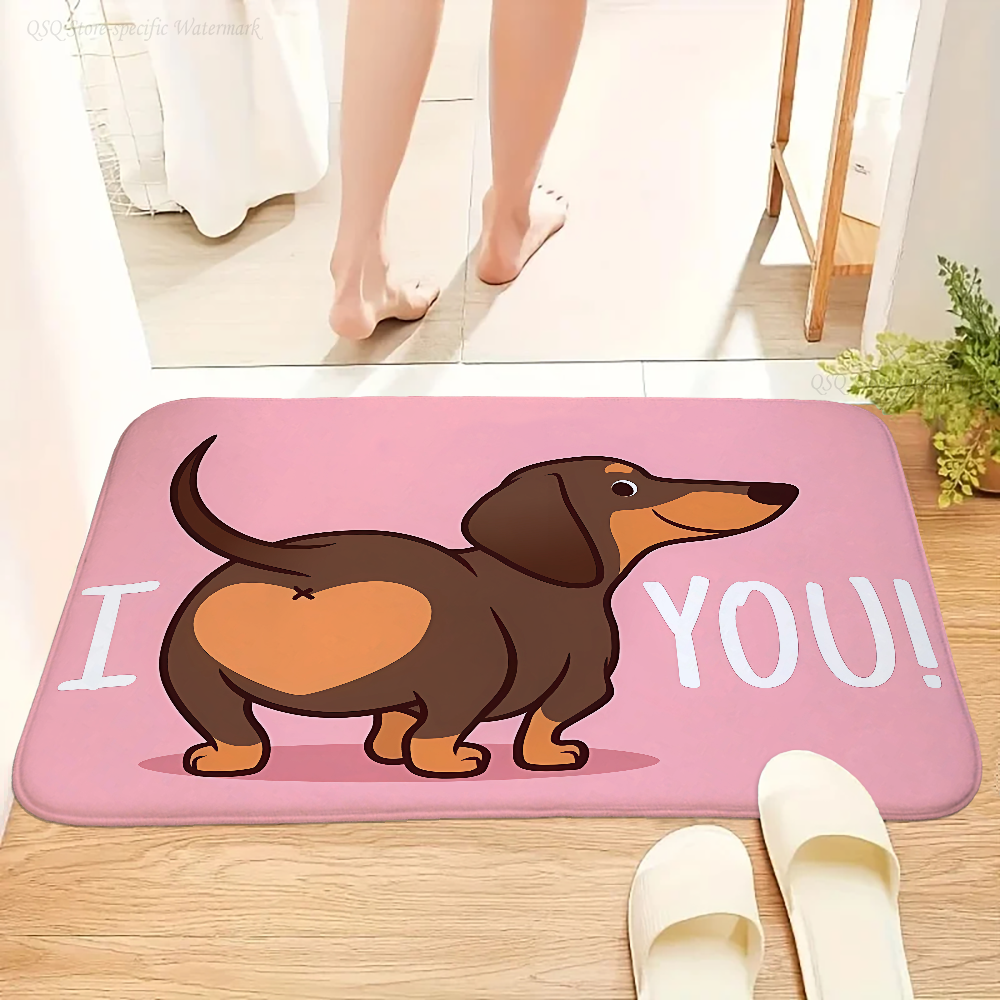 Chien teckel tapis de sol paillassons maison tapis pied salle de bain absorbant anti-dérapant décor à la maison