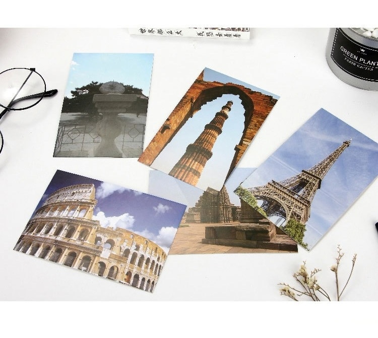 30 Sheets/Set Travel All Over The World Postcard/Greeting Card/Message Card/Birthday Letter Envelope Card