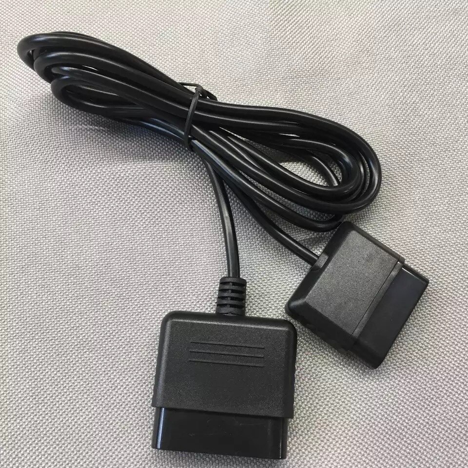 Bukim 5 stuks zwarte controller verlengkabel voor sony  ps1/ps2 slim line playstation 1 playstation 2 console