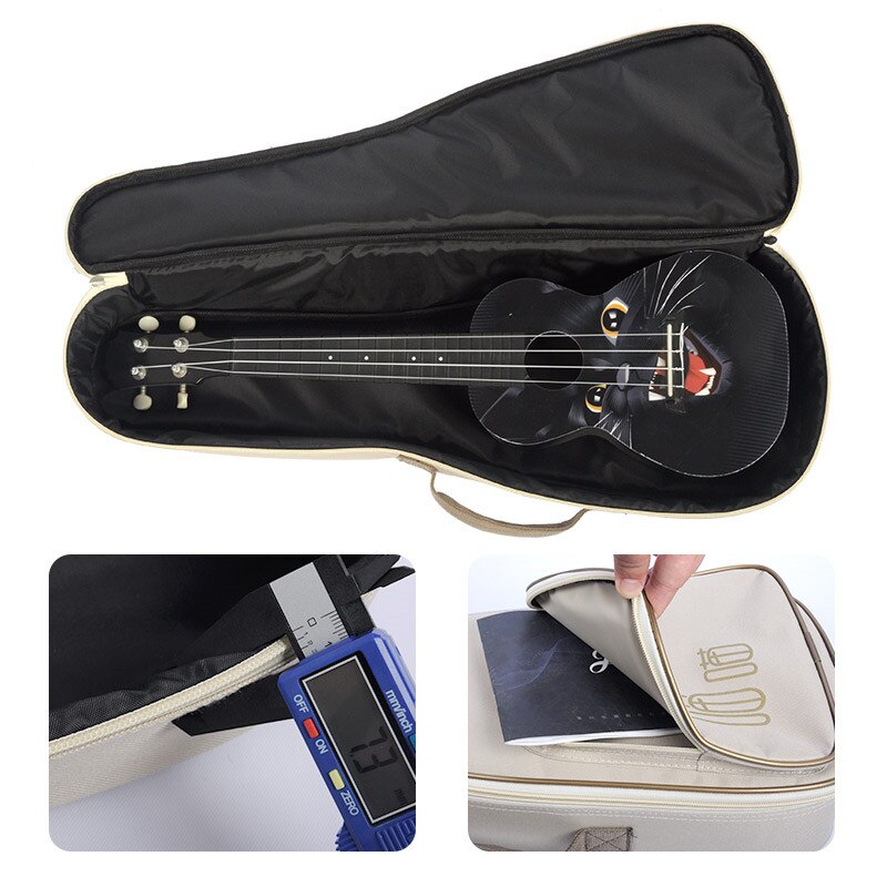 21 " 23 " 26 '' ukulele instrumentposer ukelele taske med taske og etuier med enkelt skulderrem