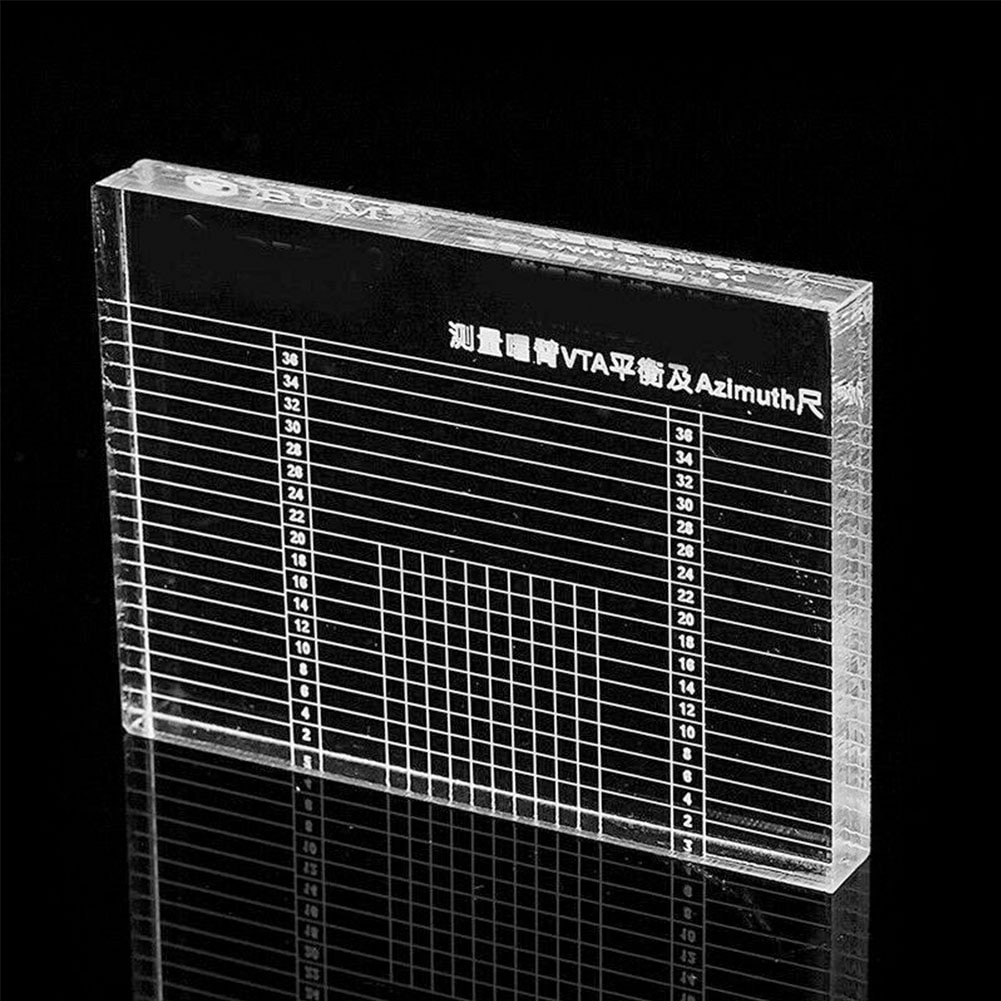 Phono Tonearm Lp Clear Balance Turntable VTA Cartridge Parts Measuring Vinyl Record Player Tool Acrylic Headshell Azimuth Ruler