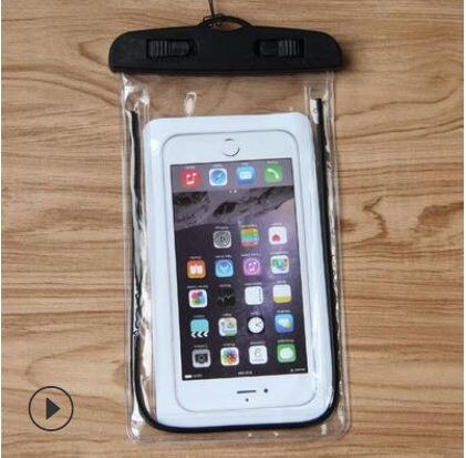 Baden wasserdicht unter Wasser Beutel Tasche Pack trocken Fall Pro iPhone Zelle Telefon PVC transparent Telefon Tasche: Schwarz