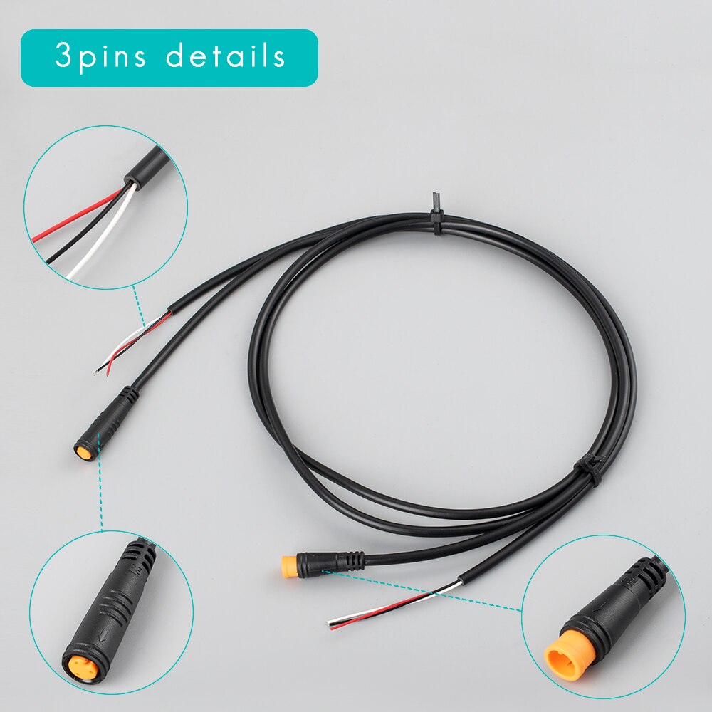 Julet Waterdichte Kabel 2/3/4/5/6 Pin Verlengen Converteren Draad E Bike Verlengkabel Ebike Throttle display Licht E-Brake Connector