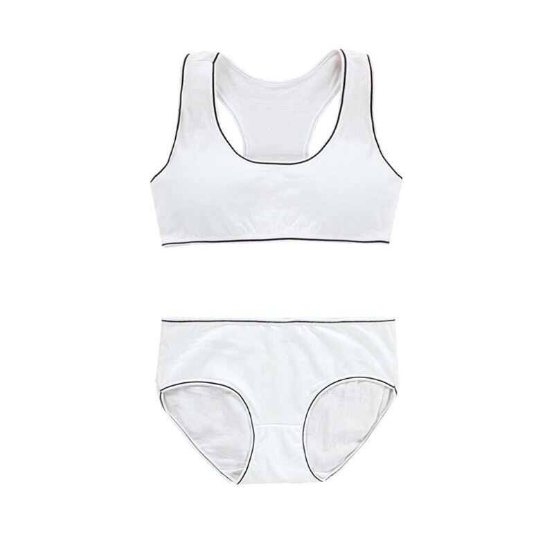 Teenager Young Girls Bra Teens Girl Underwear Puberty Student Training Bra Underwear Set