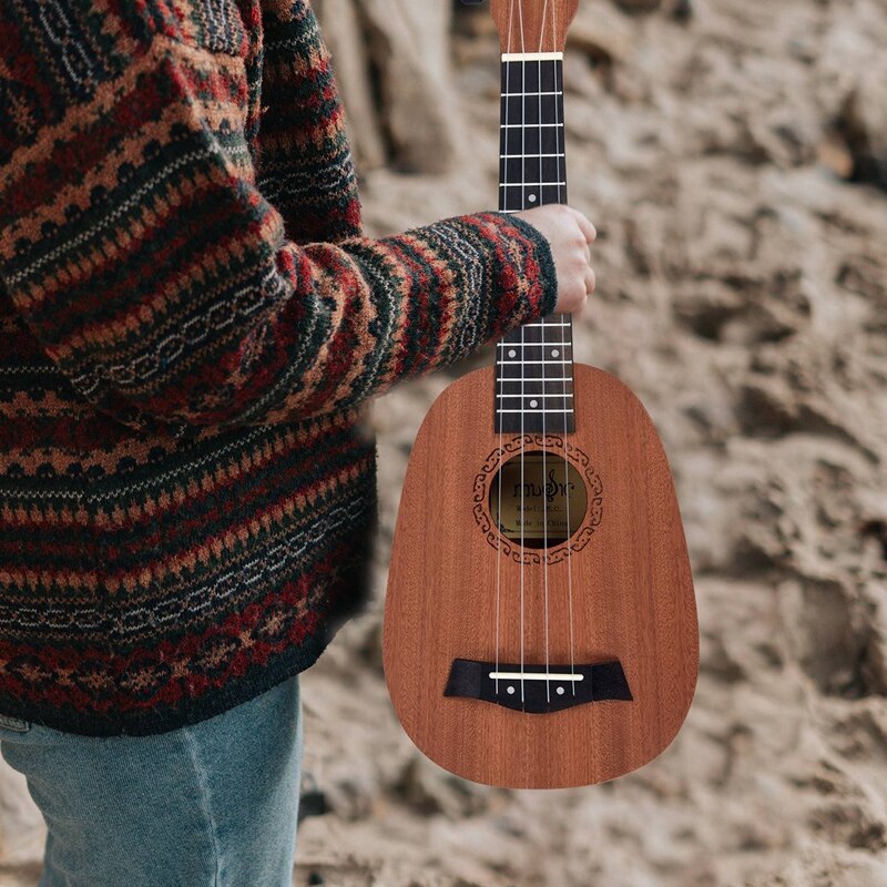 21inch 4 Strings Pineapple Style Mahogany Hawaii Ukulele Uke Electric Bass Guitar For Guitarra Musical Instruments Music Lovers