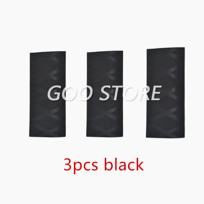 Raquetas de tenis de mesa, cinta con mango de sobregrip, Material Termocontraíble, juego de Ping Pong, empuñaduras de murciélago, accesorios de banda para el sudor, 3 piezas: 3pcs black