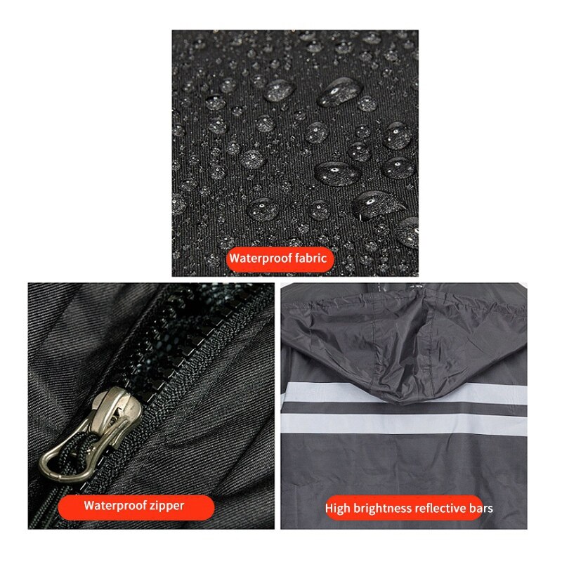 2x reflekterende regnfrakke - hygiejnearbejdstøj fortykning voksen delt udendørs arbejdskraftsforsikring vandtæt overall regnfrakke r