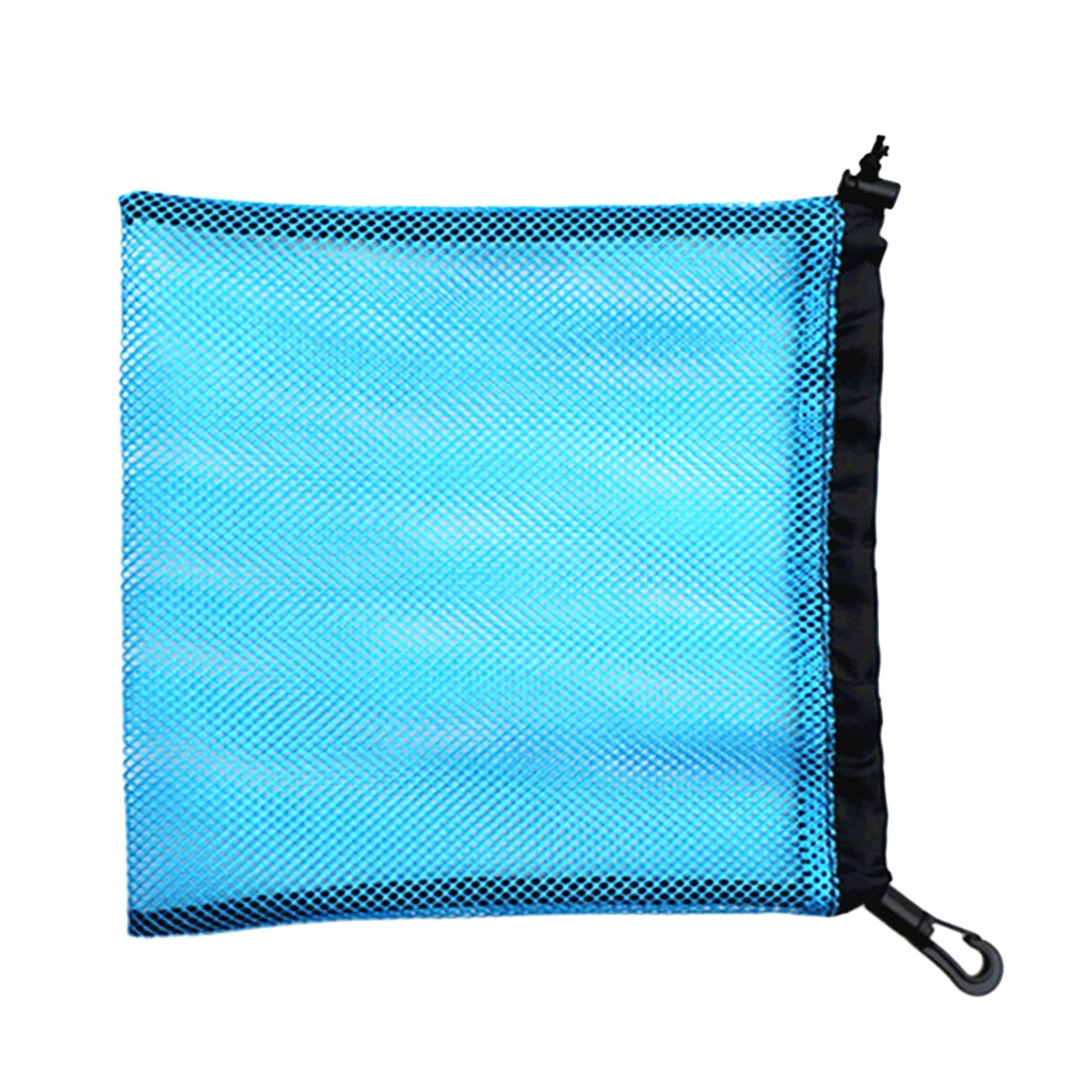 Lightweight Nylon Mesh Nets Bag Pouch Golf Tennis 30 Balls Carrying Holder Storage Drawstring Bag - Choose Colors: Blue