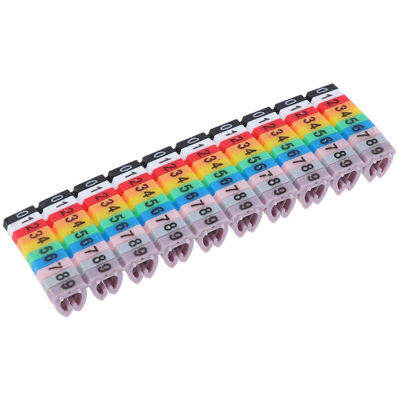 100pcs/lot Label Mark Color Numeric Cable for cables CAT5/CAT6