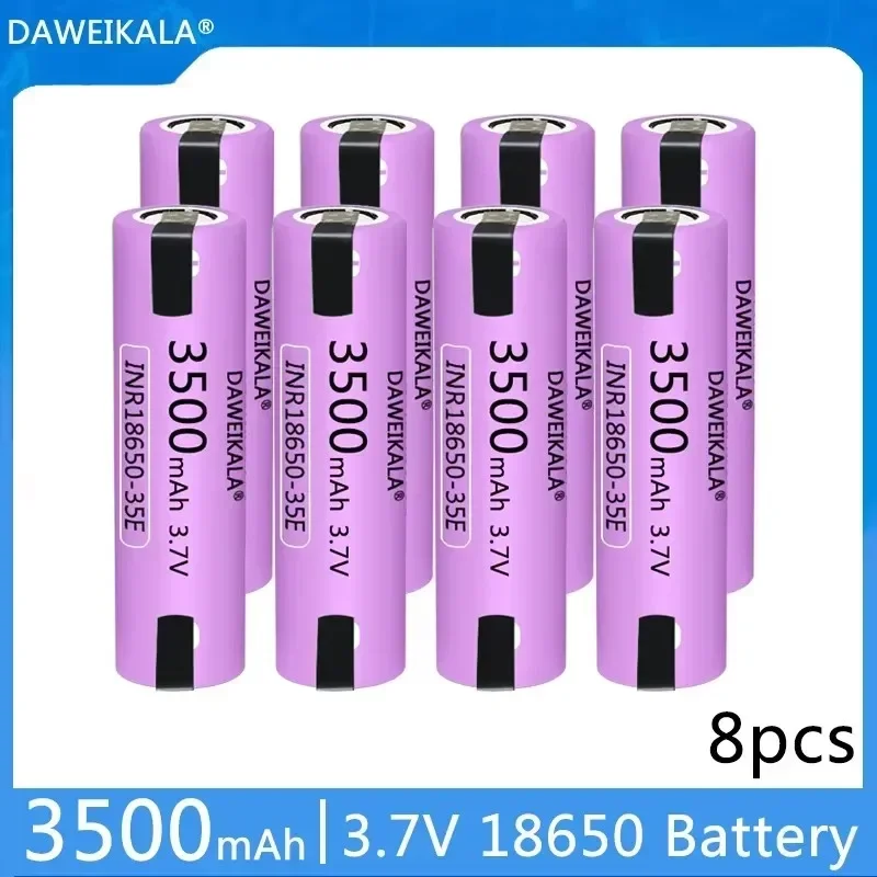 2025 Neuer 35E 18650 3500 mAh Hochleistungs-Entladungs-Akku mit 20 A Hochstrom und DIY-Nickelstreifen: Grün