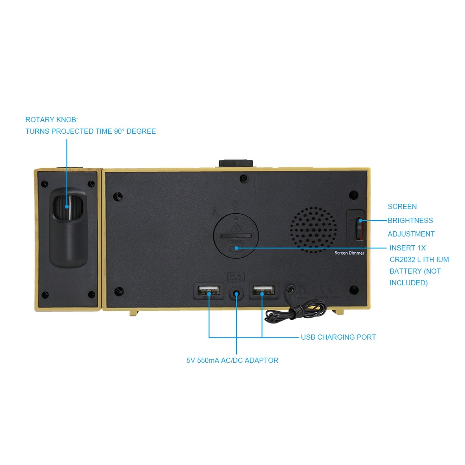 LED Ceiling Projection Clock Digital Electronic Alarm Clock Radio Multifunction Mini Adjustable Sleep Timer Desktop Table Clocks