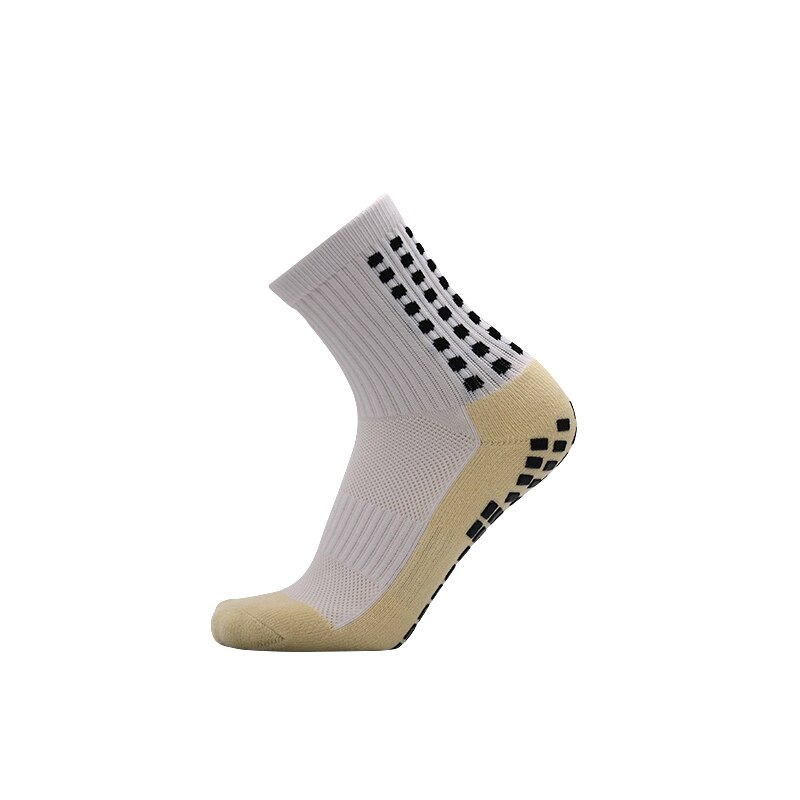 Deporterer nuevos calcetines de fútbol antideslizantes algodón fútbol greb calcetines hombres calcetines (el mismo tipo que el tru: Hvid