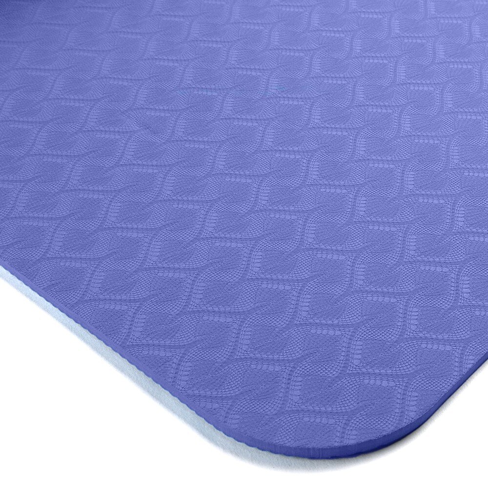 6 millimetri Eco-Friendly di Yoga Zerbino, posizione Linea FAI DA TE Non di Slittamento Non Tossico Esercizio Cuscino con sling bag per le donne le ragazze di casa di allenamento di Ginnastica: Violet