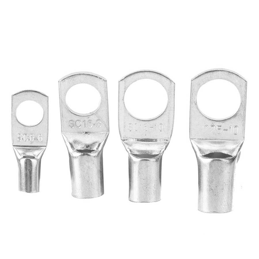 Conjunto de terminales de cobre para alternador de coche, Piezas para camiones, conectores de Terminal de Cable de crimpado para coche, conector eléctrico de bajo voltaje