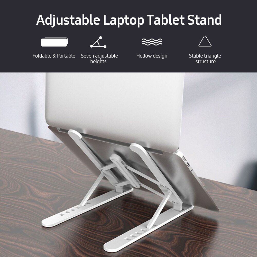 Laptop Tablet Stand Multi-Angle Laptop Houder Draagbare Opvouwbare Laptop Riser Voor 10-17 ''Laptops Hollow verstelbare Standaard