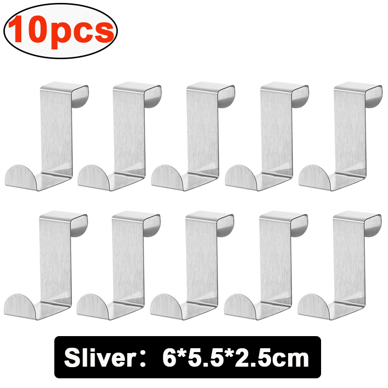 Z-förmiger Badezimmerschrank-Türhaken, Edelstahl-Tür-Rückaufhänger, Schlüsselanhänger, Kleiderhaken, Zuhause, Küchenzubehör, Organizer-Werkzeug