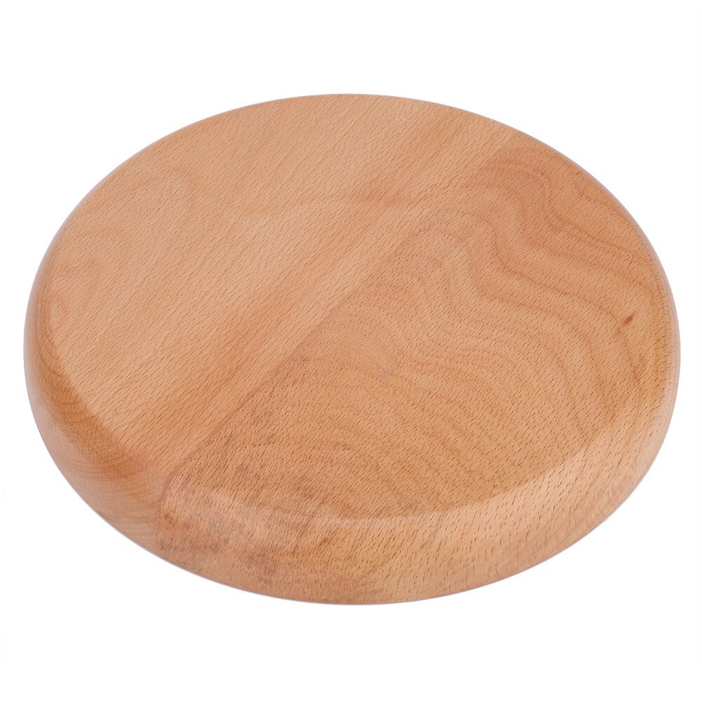 Wooden Round Shape Food Divided Plate Dessert Snack Sub-grid Dish Tableware Tray