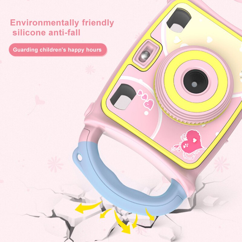 Children HD Mini Digital Camera Dual Lens Shockproof Handles Video Photography GDeals