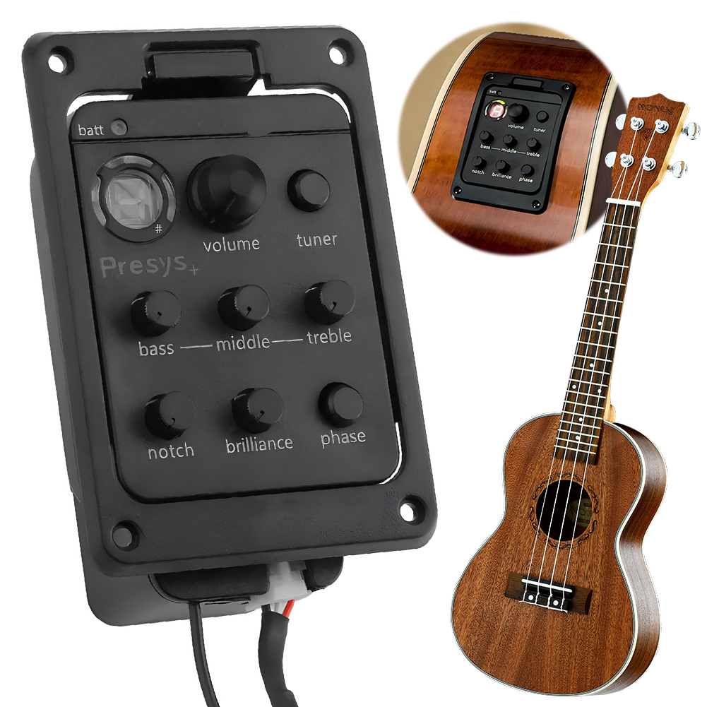 201 Classic Acoustic Guitar EQ Tuner Piezo Pickup Onboard Preamp System EQ Tuner Acoustic Guitar Preamp for Fishman Presys+