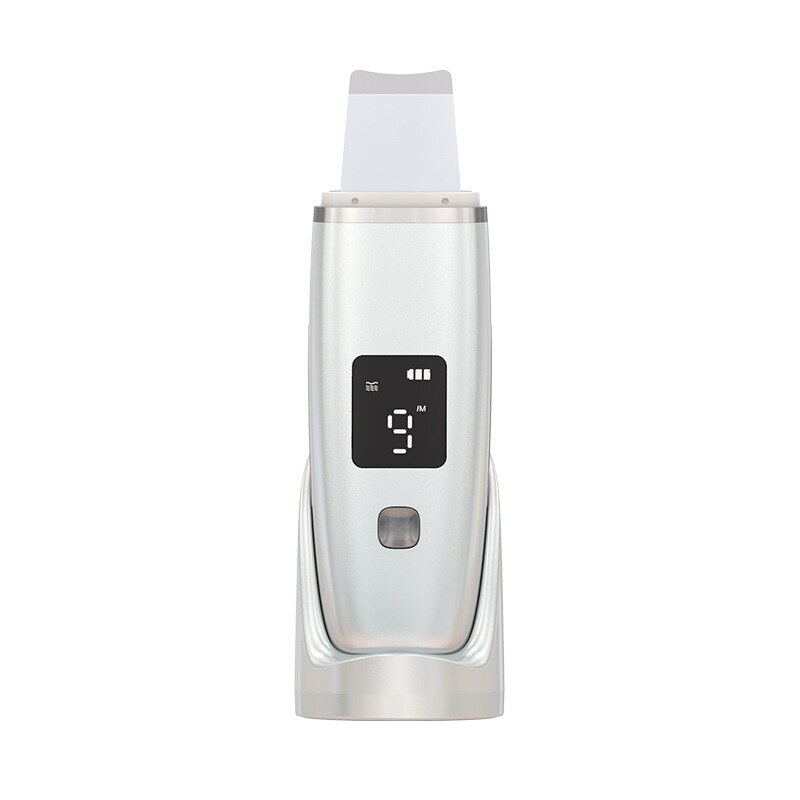 Facial Skin Exfoliator Device Face Lifting Tool EMS Ion Ultrasonic Skin Scrubber Peeling Beauty Machine: White