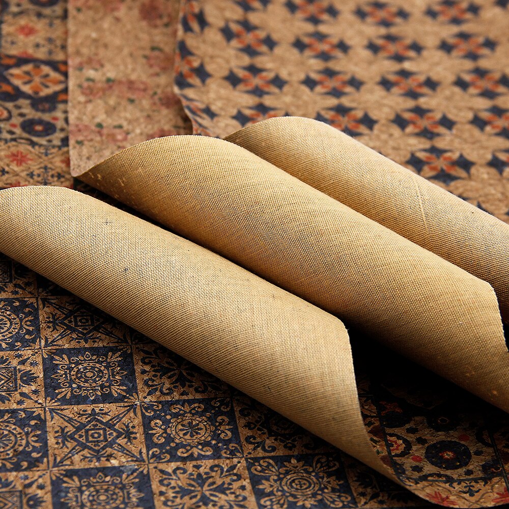 Jahrgang Weichen Kork Stoff Für Bekleidungs Handtasche Synthetische Leder DIY NäHenne Materialien, 1Yc6711