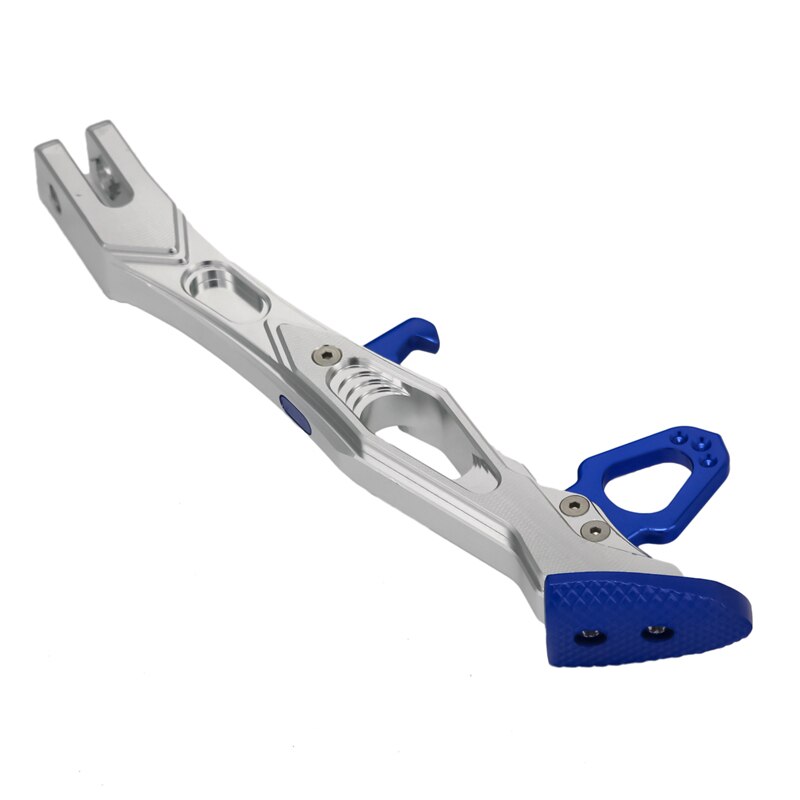 MotoLovee-CNC alumínio liga Kickstand para motocicleta, suporte lateral para Scooter, Street Standard: Azul