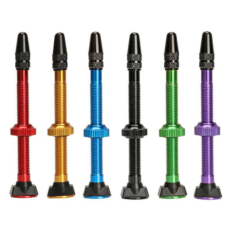 1 Uds Válvula de bicicleta de 40/60mm para neumáticos sin tubo compatibles con Road MTB bicicleta, herramienta de boquilla de vacío selladora de vástago de aleación de núcleo de latón