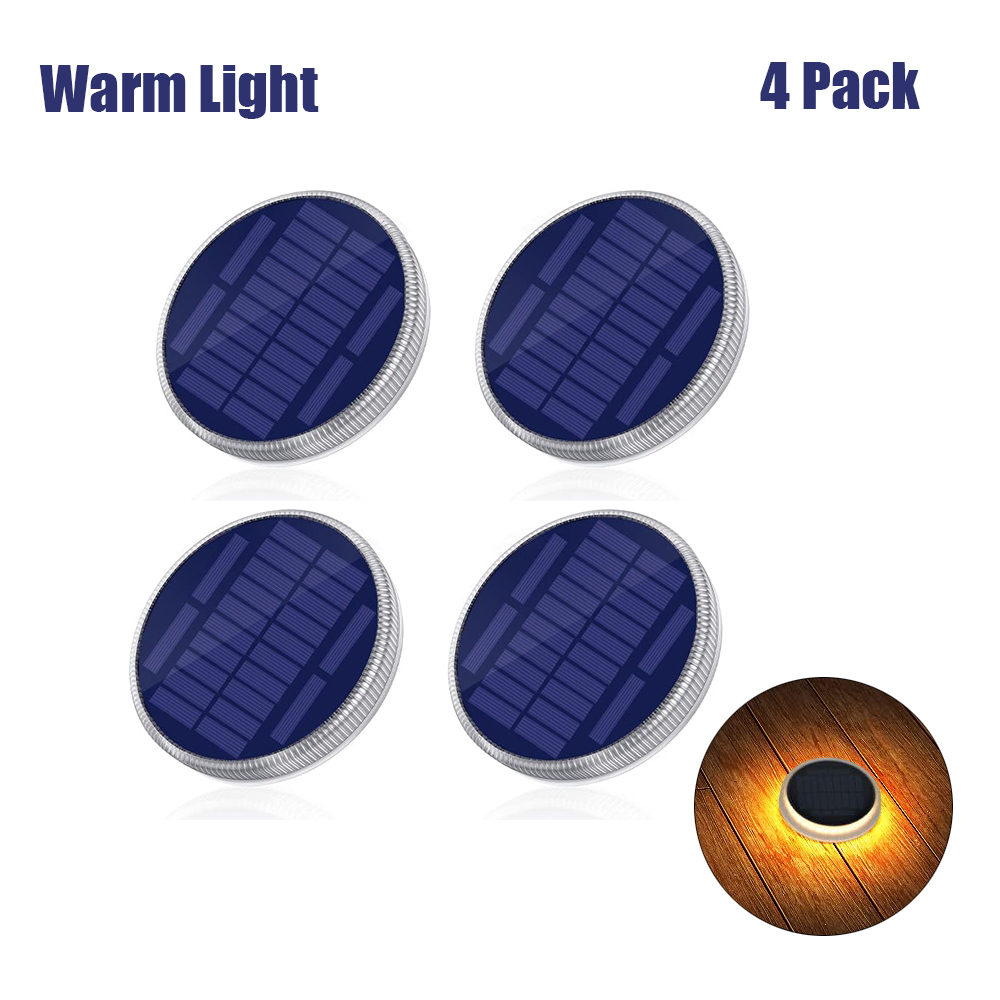 Led Solar Dekverlichting Outdoor Waterdicht Gazon Lampen Batterij Aangedreven Solar Stap Licht Voor Pathway Oprit Tuin Loopbrug Patio: Blauw