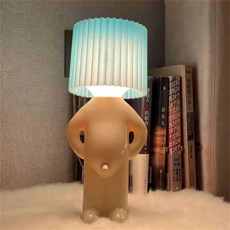 Geknüpfte freche junge kreative Tisch lampe einzigartige LED-Falten lesen Beleuchtung Schlafzimmer Nachttisch Licht Kinder: Rot